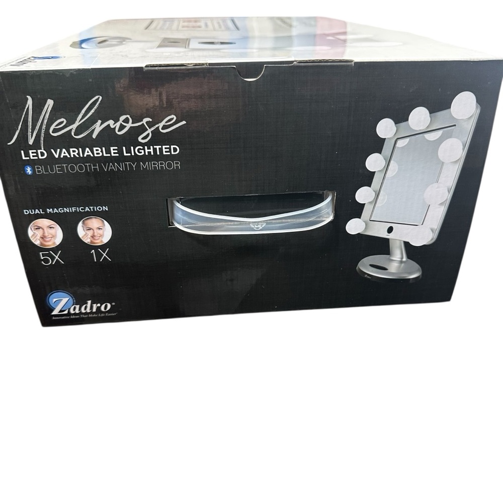 Zadro Melrose LED Variable 3-Color Lighted Dual-Sided/Bluetooth/Makeup Mirror - Picture 10 of 16